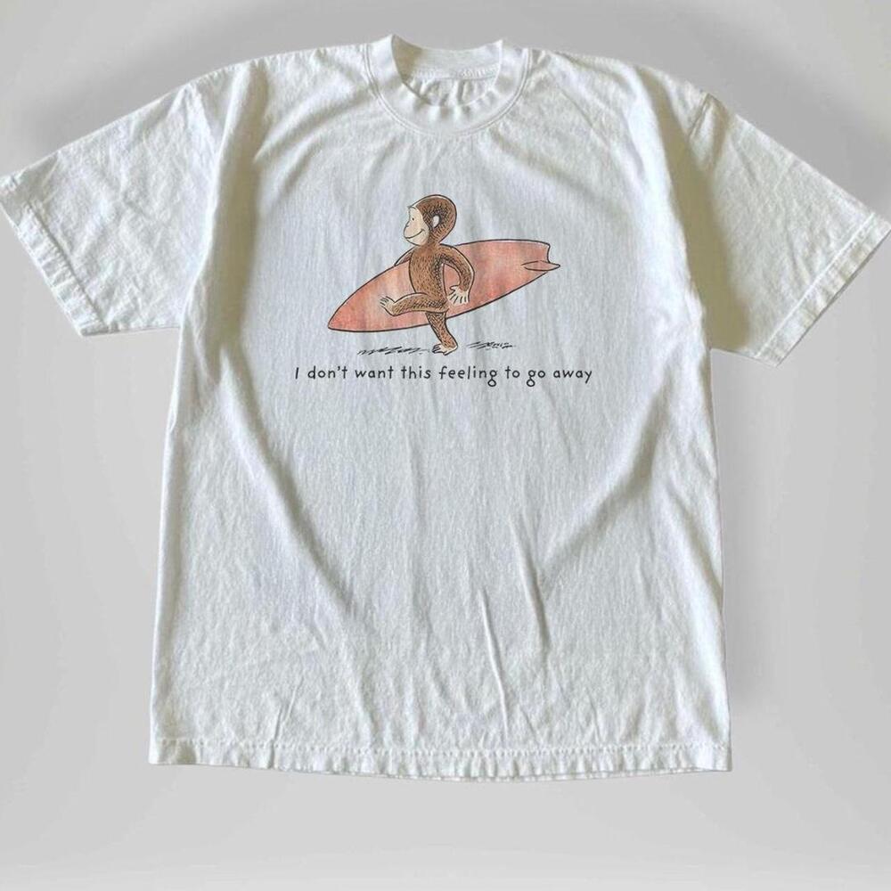 Gildan White T Shirt _I Don_T Want This Feeling To Go Away_ Graphic Tee